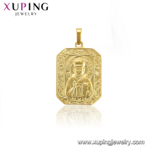 33957 xuping jewelry copper alloy square buddha cross shape pendant